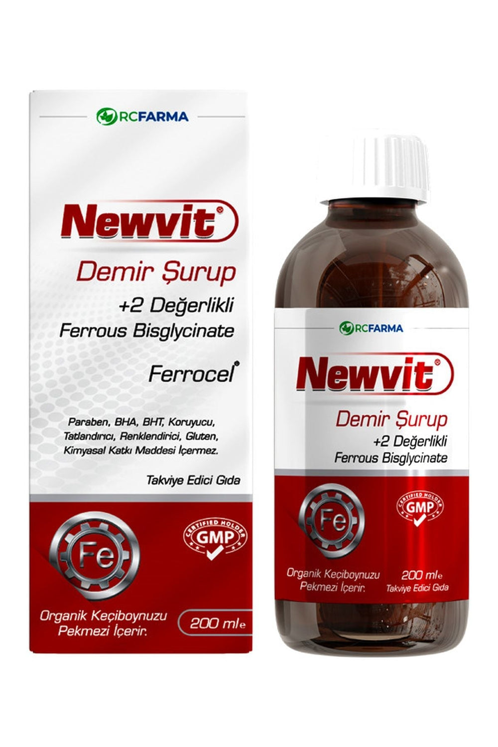 RC Farma Newvit Demir Şurup 17 mg 200 ml