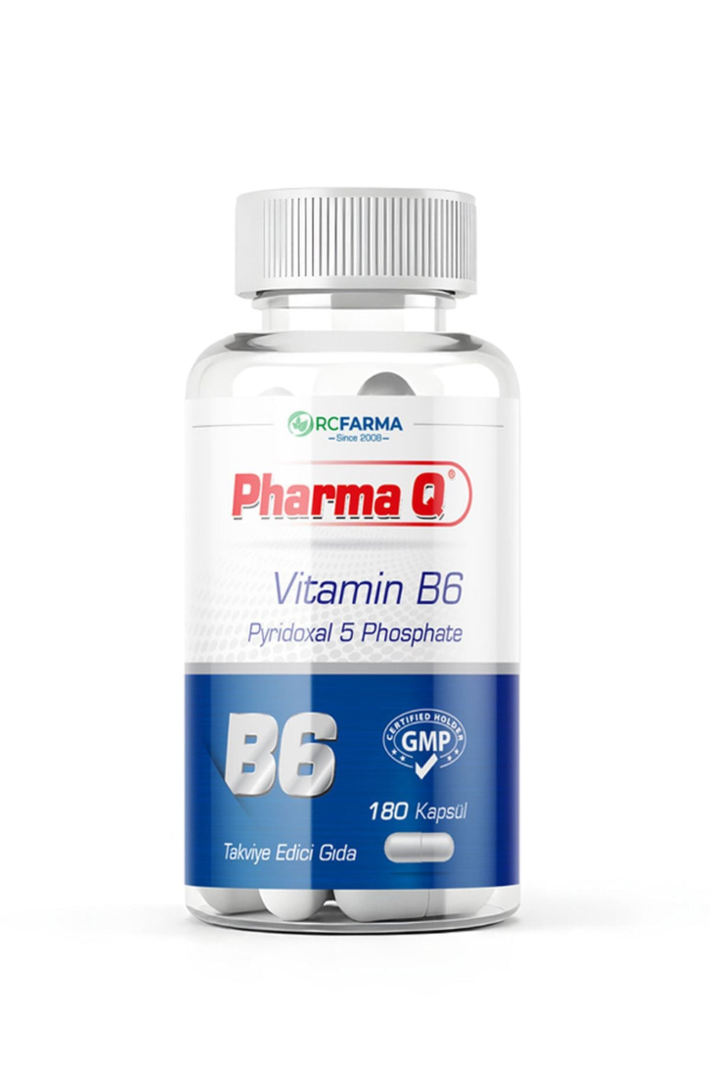 RC Farma Pharma Q Vitamin B6 (P5P) 10 mg 180 Kapsül