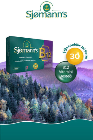 Sjømann's B12 1000 mcg 30 Çiğnenebilir Form