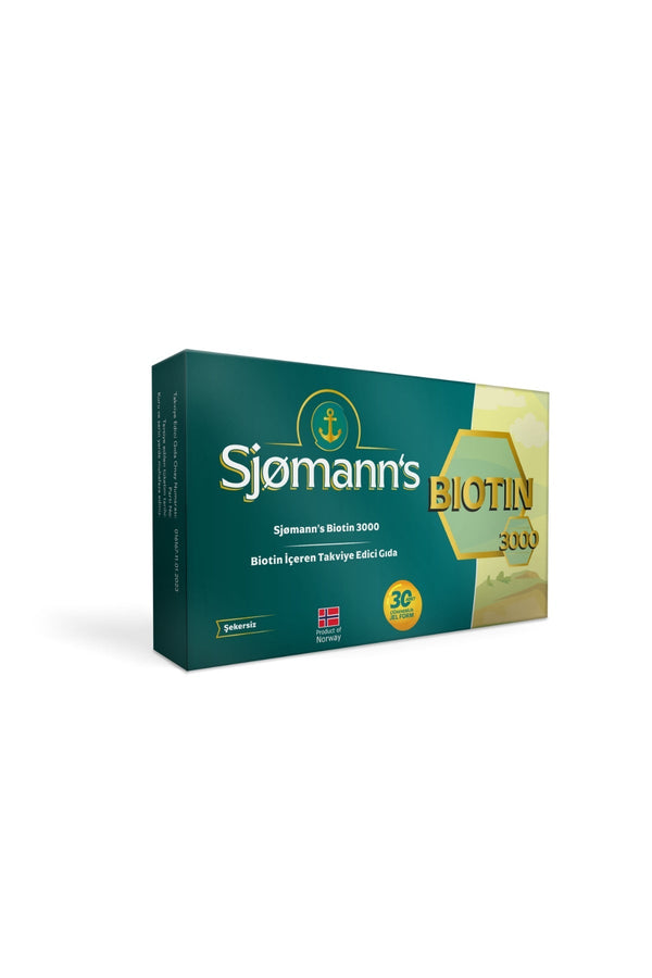 Sjømann's Biotin 3000 mcg 30 Çiğnenebilir Form