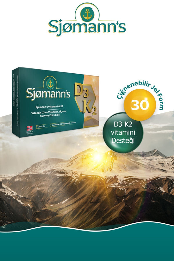 Sjømann's D3 & K2 30 Çiğnenebilir Form