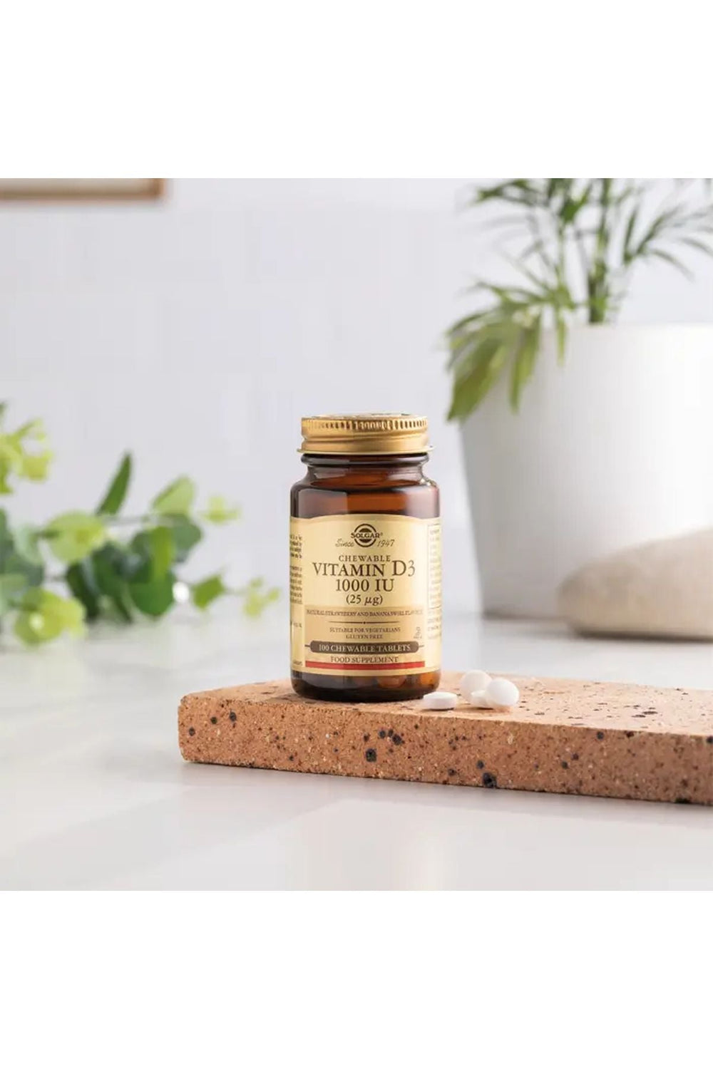 Solgar Vitamin D3 (Chewable) 1000 IU 100 Çiğnenebilir Form