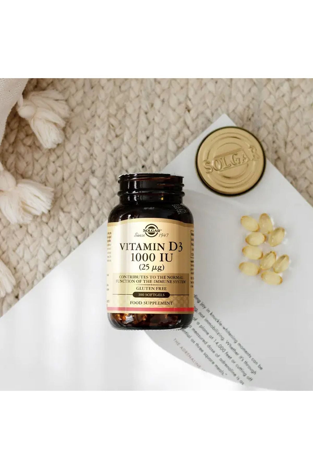 Solgar Vitamin D3 1000 IU 100 Soft Jel