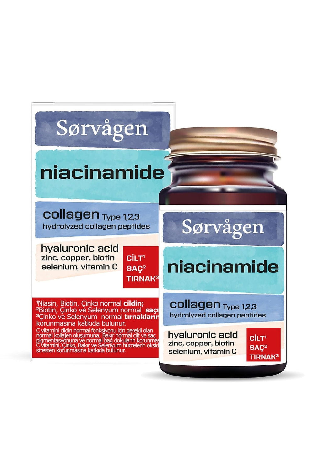 Sorvagen Niacinamide Collagen Hyaluronic Acid 60 Tablet