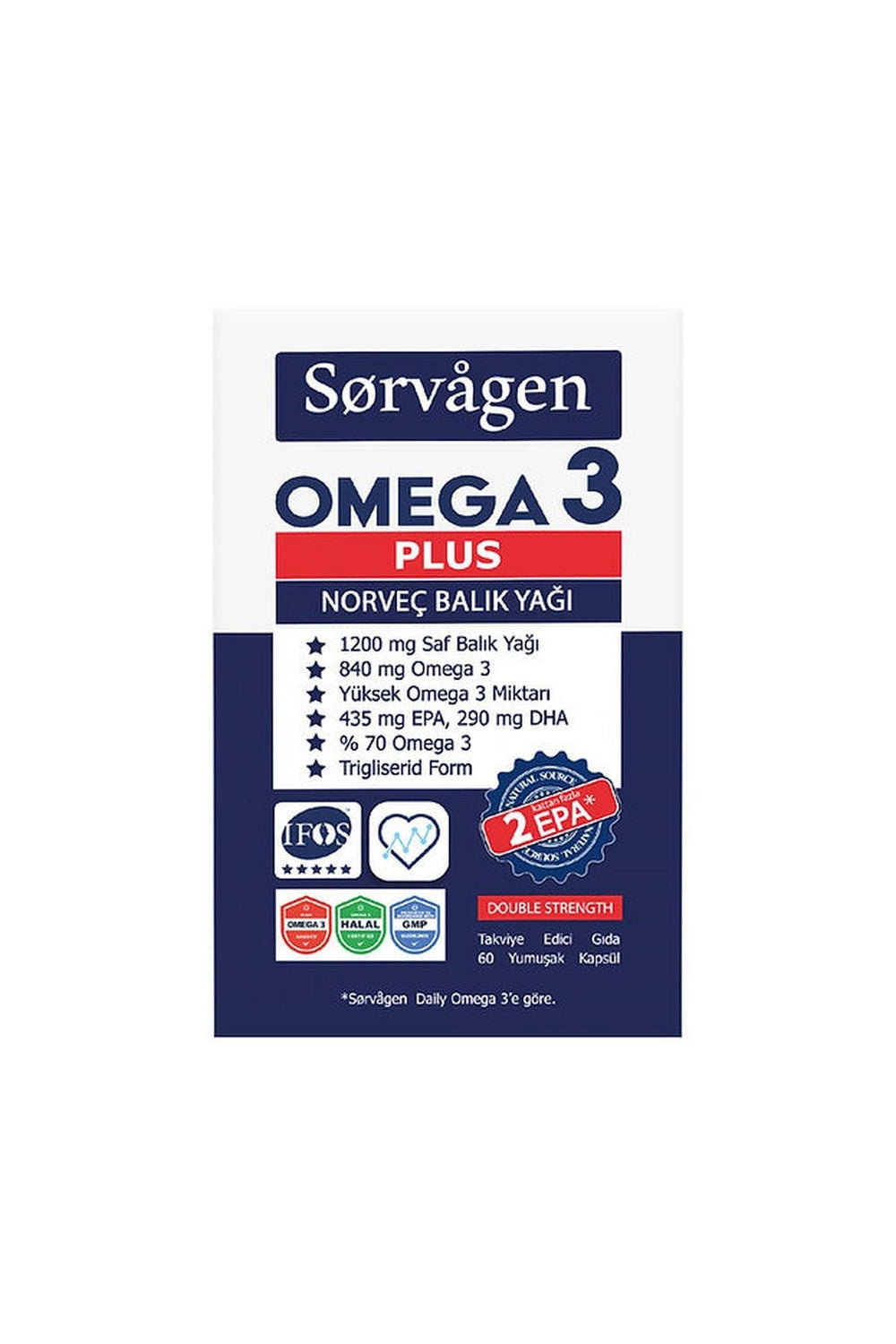 Sorvagen Omega-3 Plus 60 Kapsül