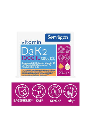 Sorvagen Vitamin D3 & K2 20 ml