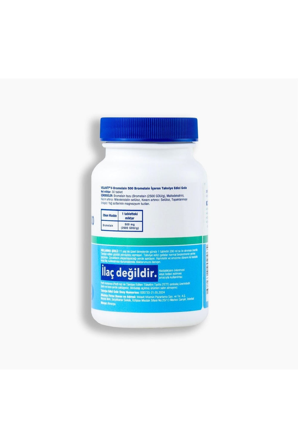 Velavit V-Bromelain 500 mg 30 Tablet