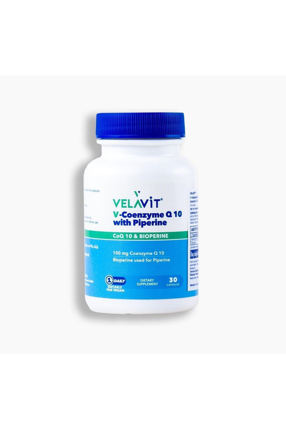 Velavit V-Coenzyme Q-10 Piperine 100 mg 30 Kapsül