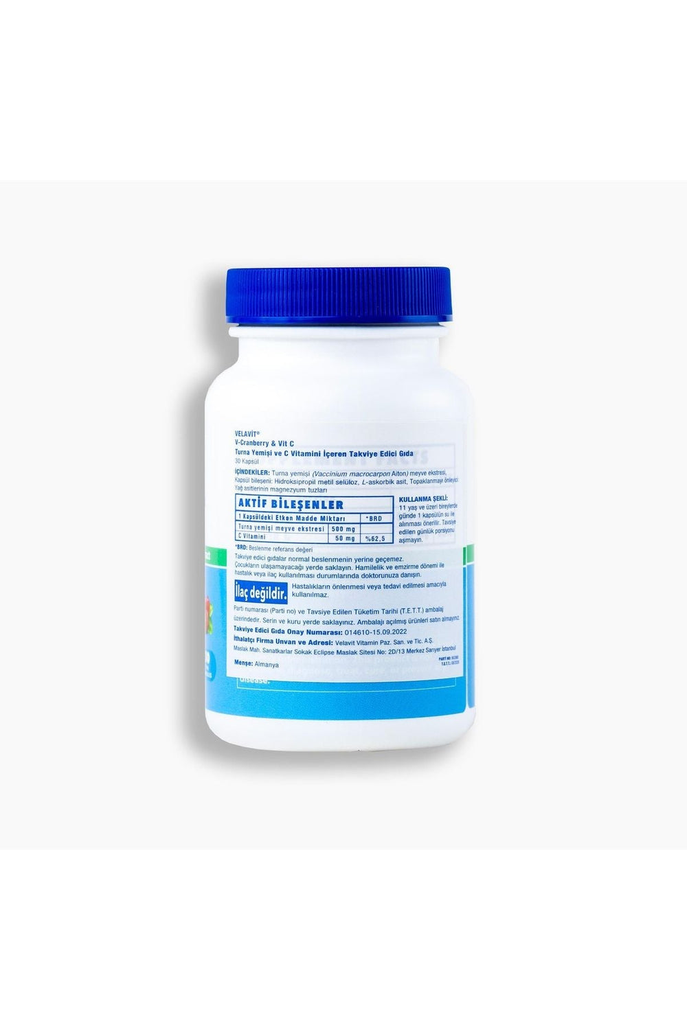 Velavit V-Cranberry & Vit C 30 Kapsül