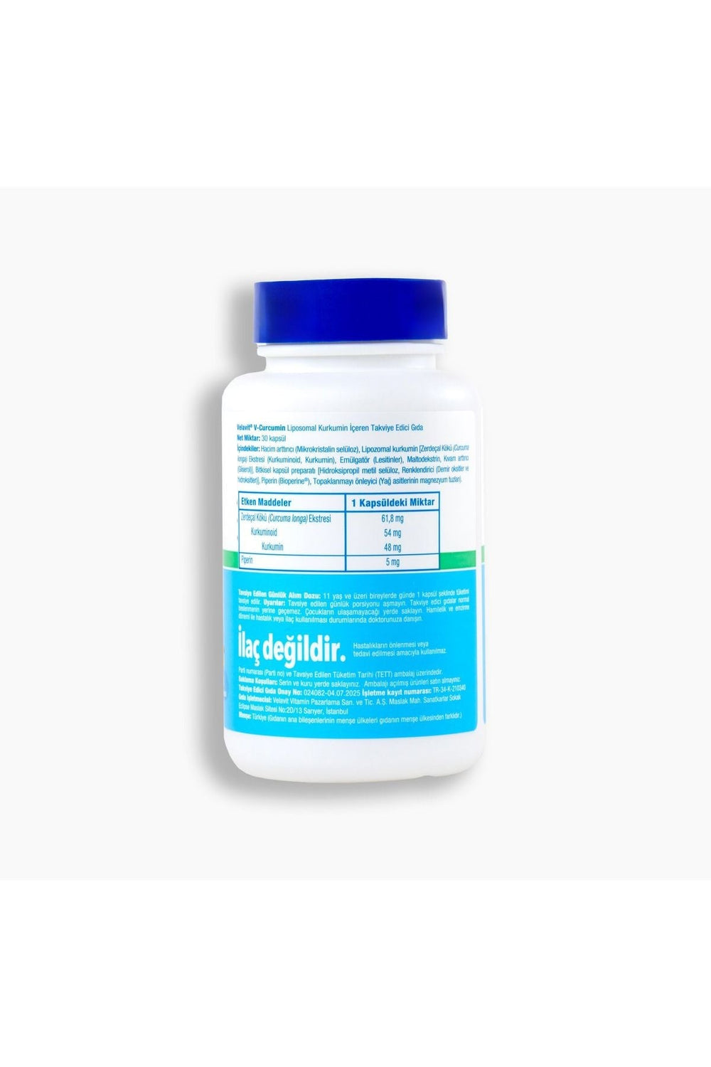 Velavit V-Curcumin Liposomal 30 Kapsül