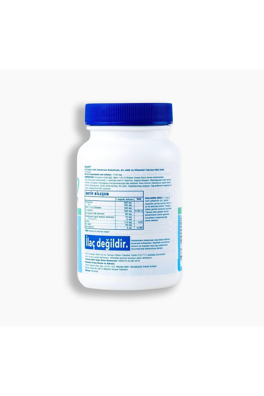 Velavit V-Firstect with Colostrum 30 Kapsül