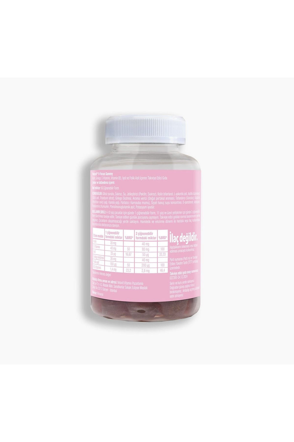 Velavit V-Focus Gummy 60 Çiğnenebilir Form