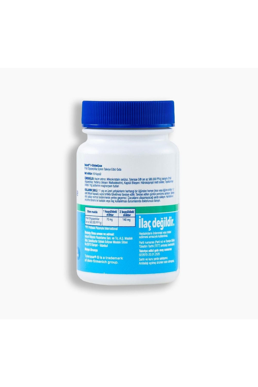 Velavit V-GlutenEase 70 mg 60 Kapsül