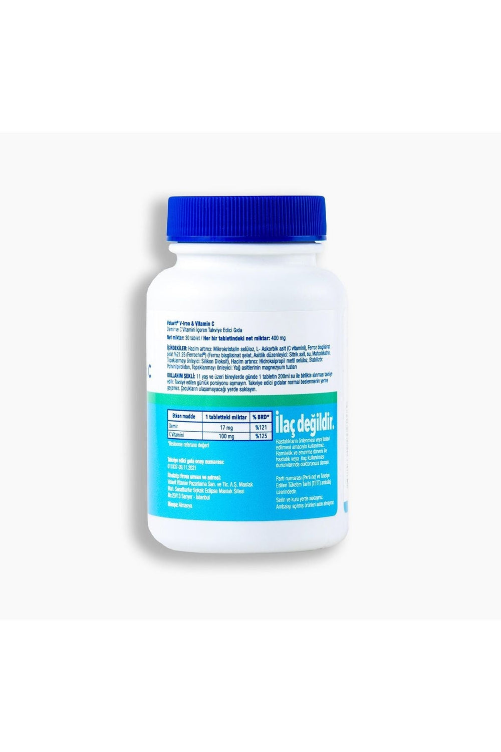 Velavit V-Iron & Vitamin C 30 Tablet