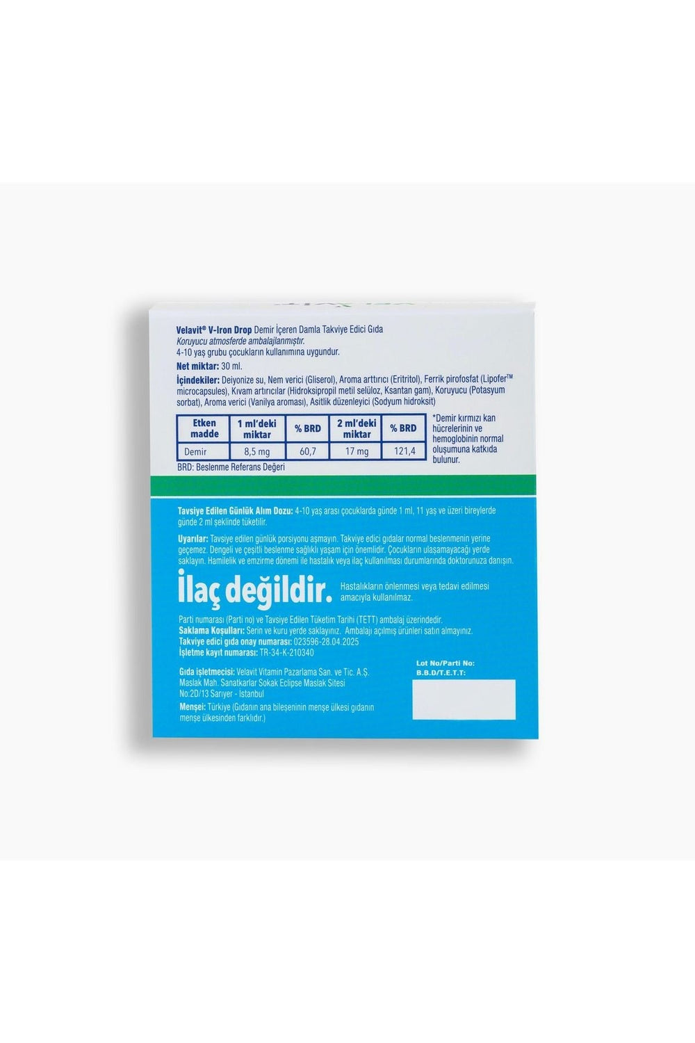 Velavit V-Iron Drop 8,5 mg 30 ml