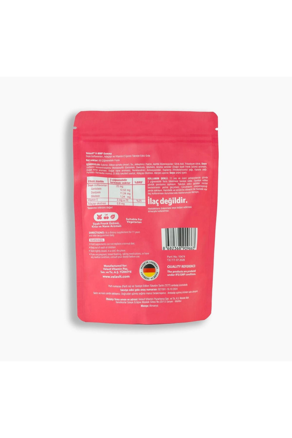 Velavit V-MNP Gummy 60 Çiğnenebilir Form