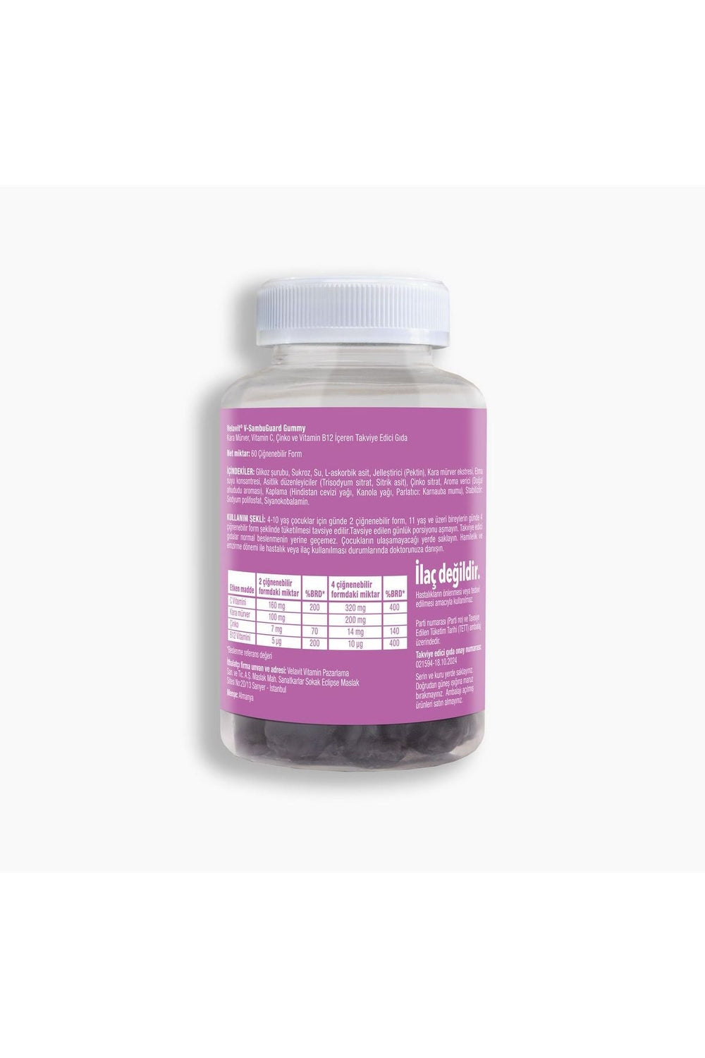 Velavit V-SambuGuard Gummy 60 Çiğnenebilir Form