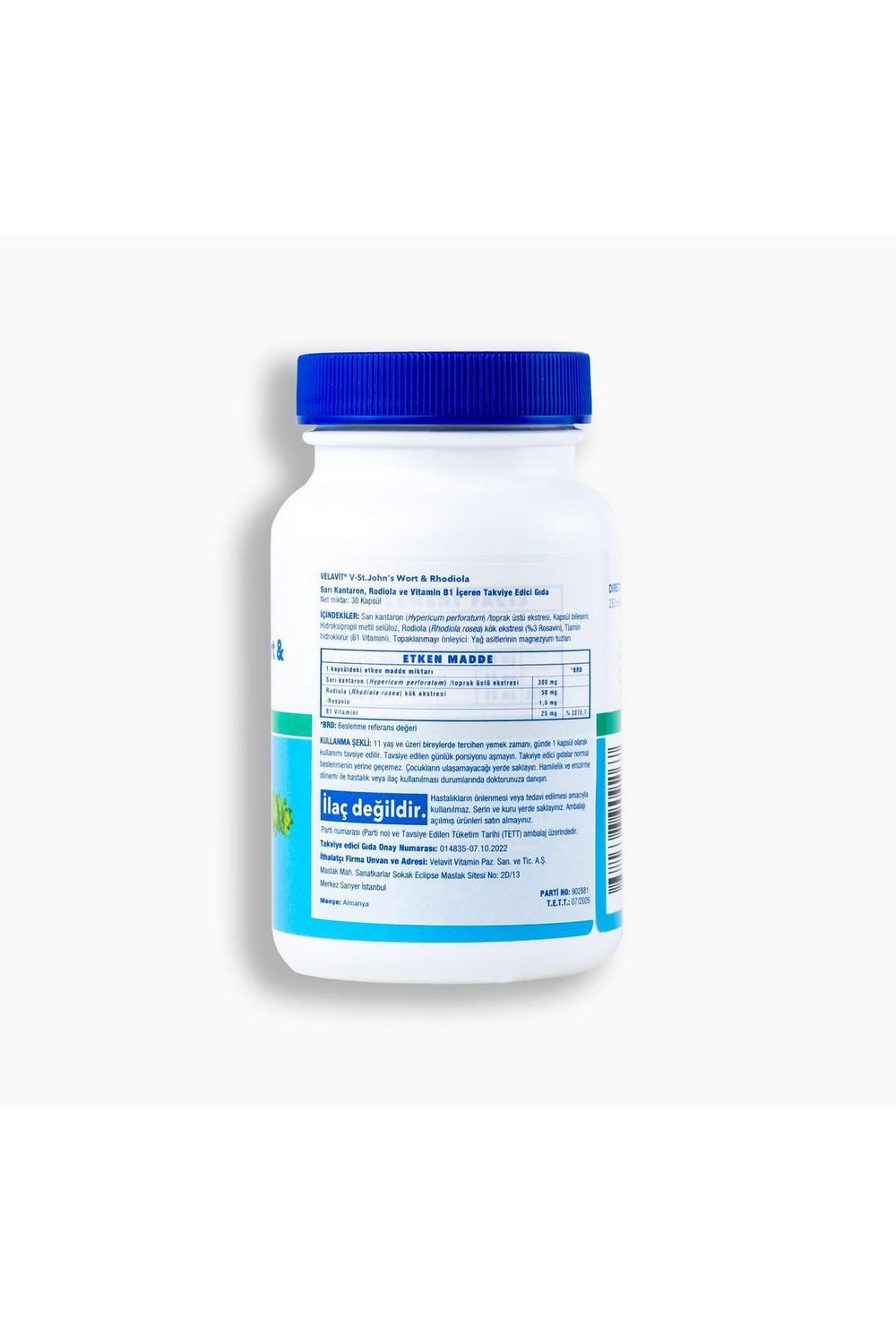 Velavit V-St. John's Wort & Rhodiola 30 Kapsül