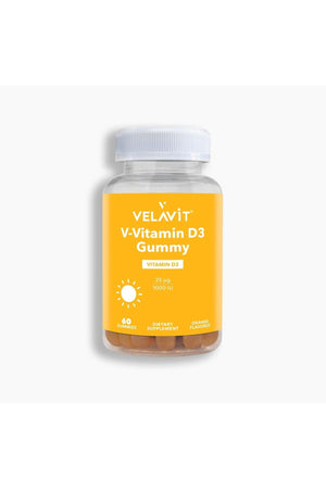 Velavit V-Vitamin D3 Gummy 1000 IU 60 Çiğnenebilir Form