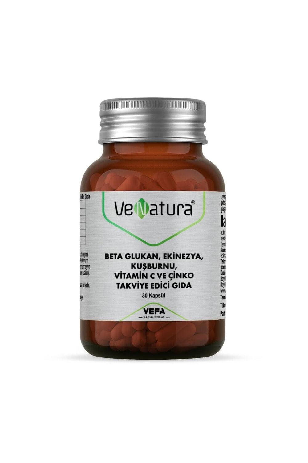 Venatura Beta Glukan, Ekinezya, Kuşburnu, Vitamin C ve Çinko 30 Kapsül