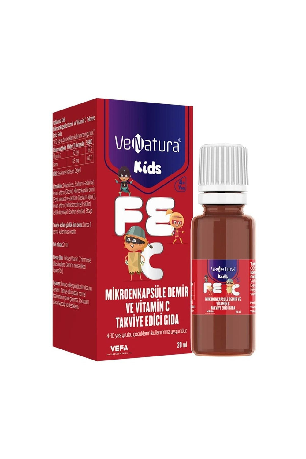 Venatura Kids Mikroenkapsüle Demir ve Vitamin C 20 ml