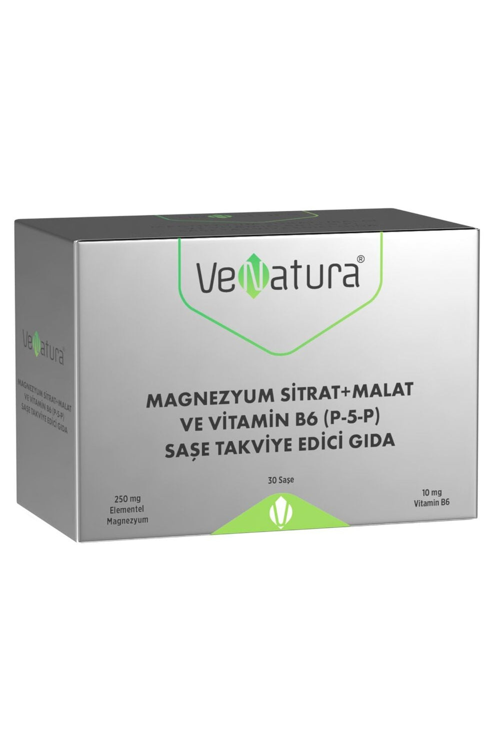 Venatura Magnezyum Sitrat + Malat ve Vitamin B6 (P5P) 30 Saşe