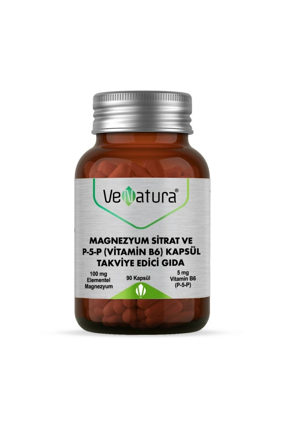 Venatura Magnezyum Sitrat ve P5P (Vitamin B6) 90 Kapsül