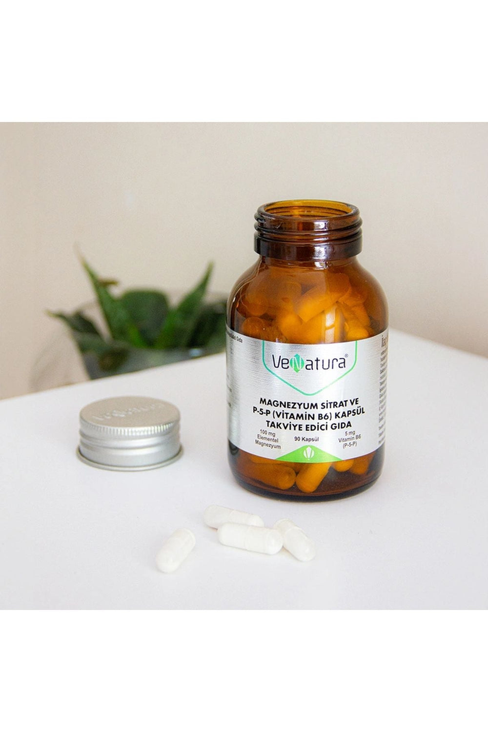 Venatura Magnezyum Sitrat ve P5P (Vitamin B6) 90 Kapsül