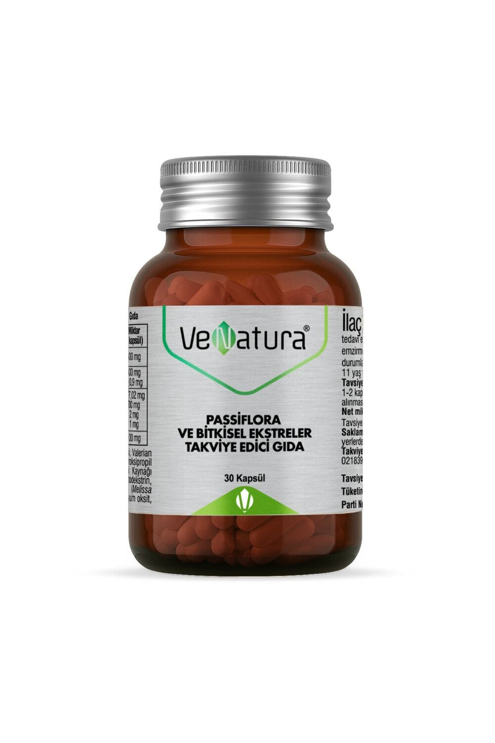 Venatura Passiflora ve Bitkisel Ekstreler 30 Kapsül