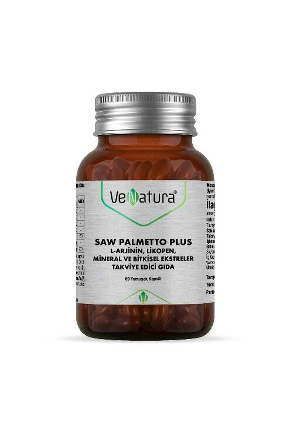 Venatura Saw Palmetto Plus L-Arjinin, Likopen, Mineral ve Bitkisel Ekstreler 60 Kapsül