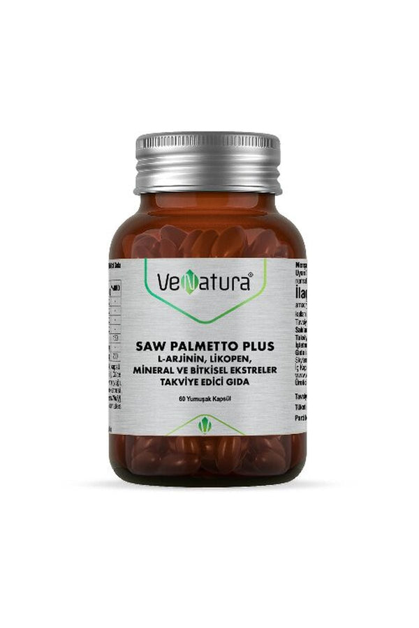 Venatura Saw Palmetto Plus L-Arjinin, Likopen, Mineral ve Bitkisel Ekstreler 60 Kapsül
