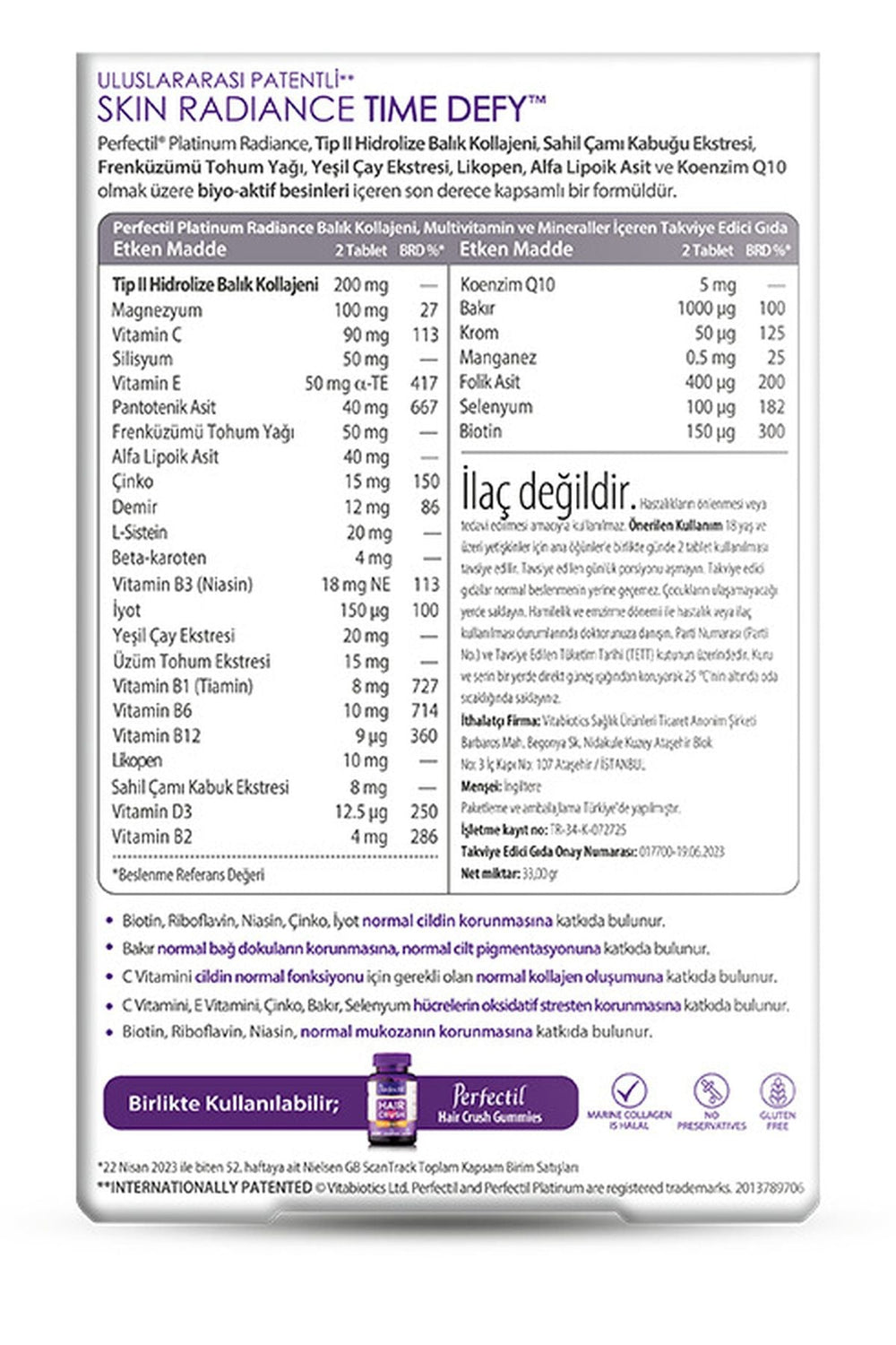 Vitabiotics Perfectil Platinum Radiance 60 Tablet