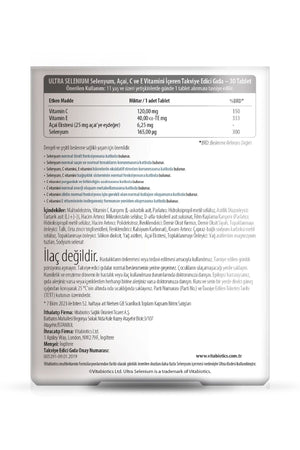 Vitabiotics Ultra Selenium 165 mcg 30 Tablet