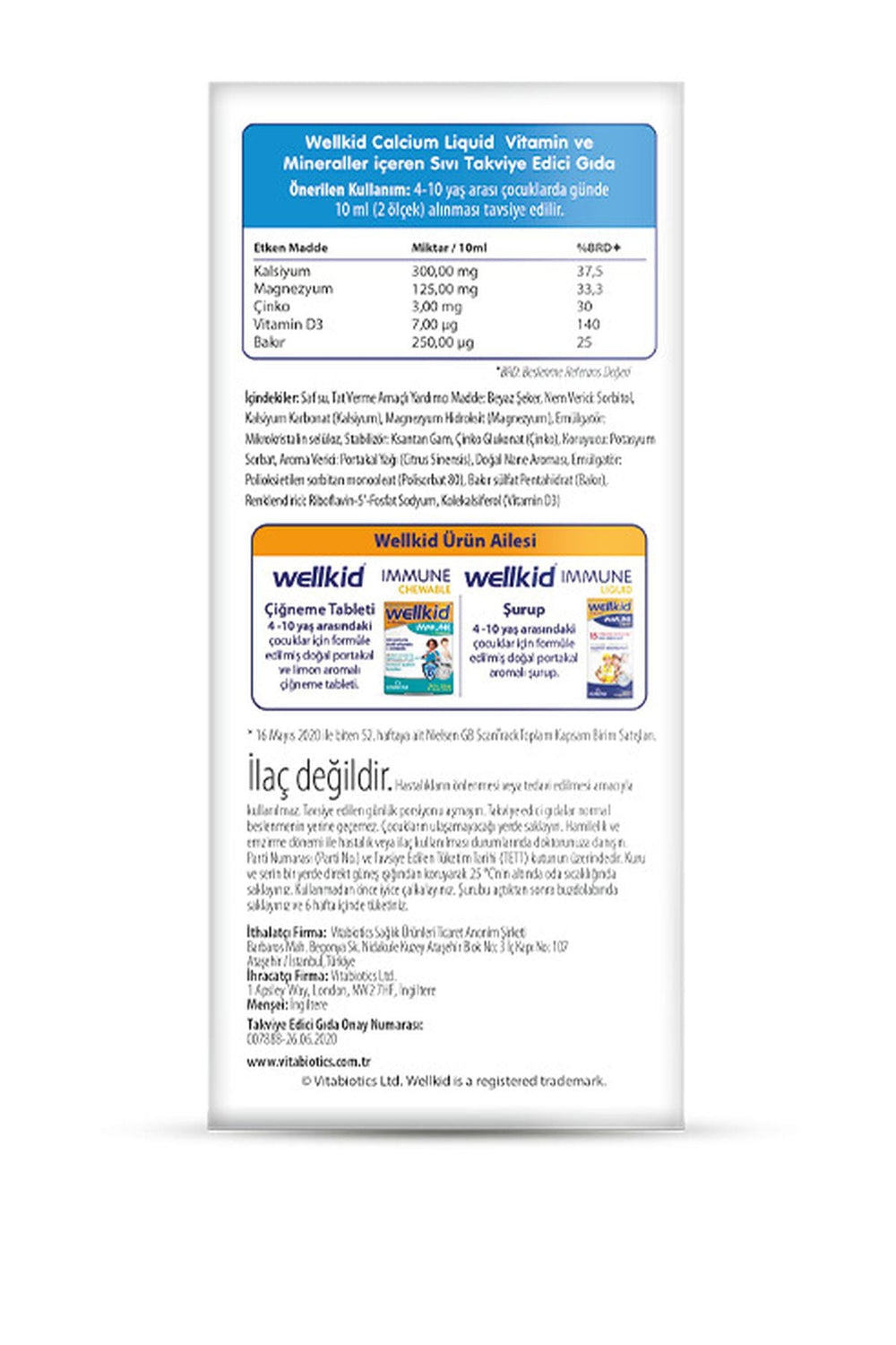 Vitabiotics Wellkid Calcium 150 ml