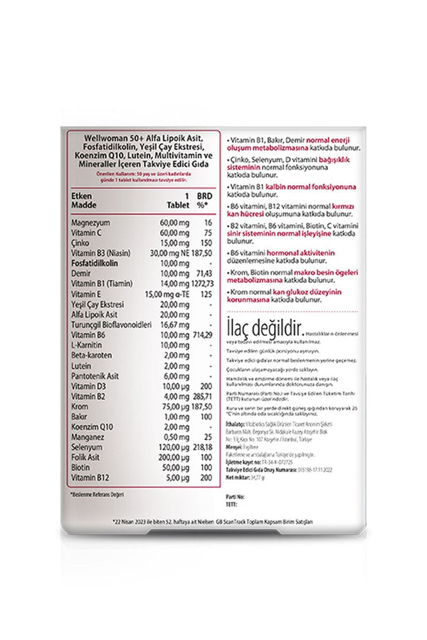 Vitabiotics Wellwoman 50+ 30 Tablet