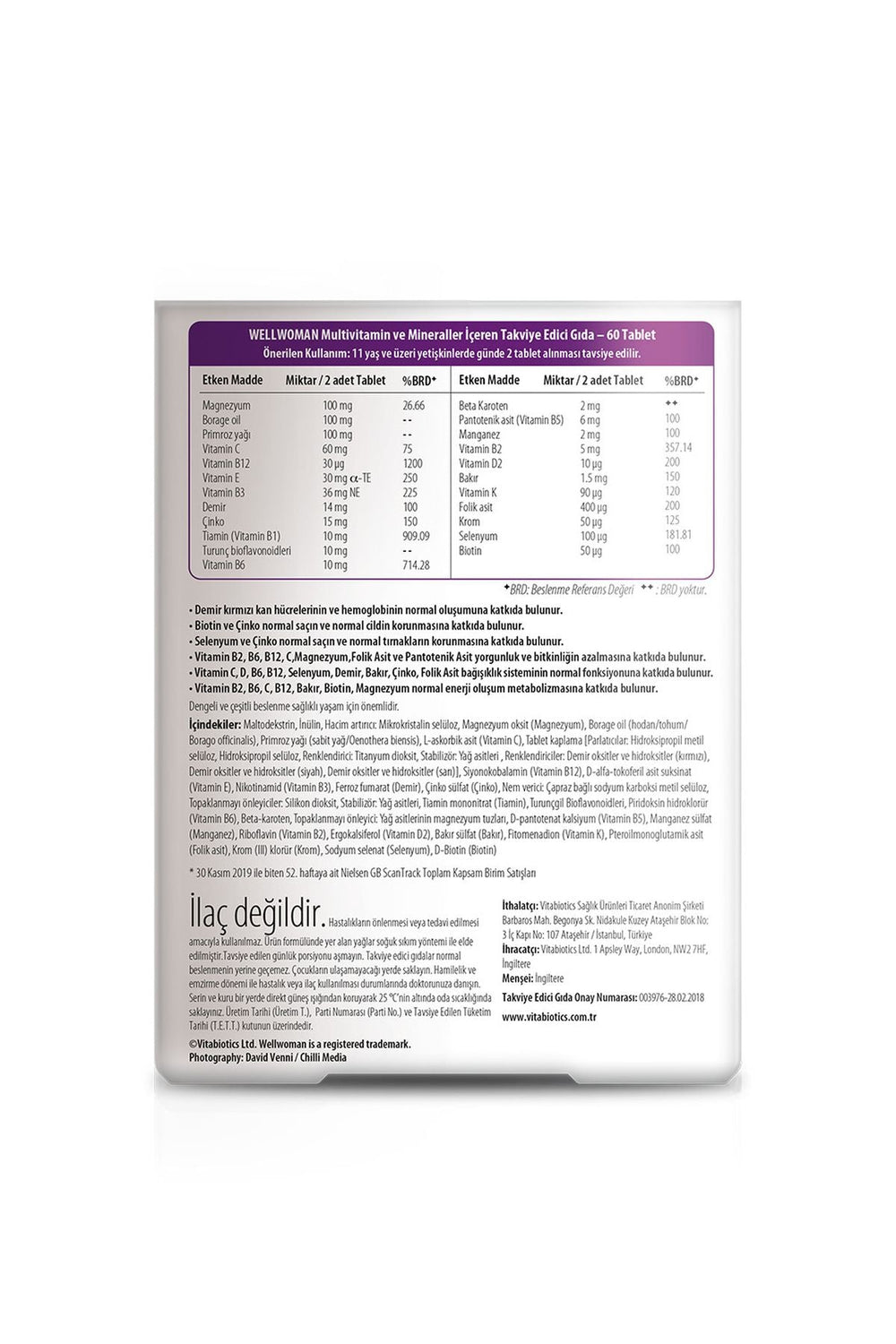Vitabiotics Wellwoman Original 60 Tablet