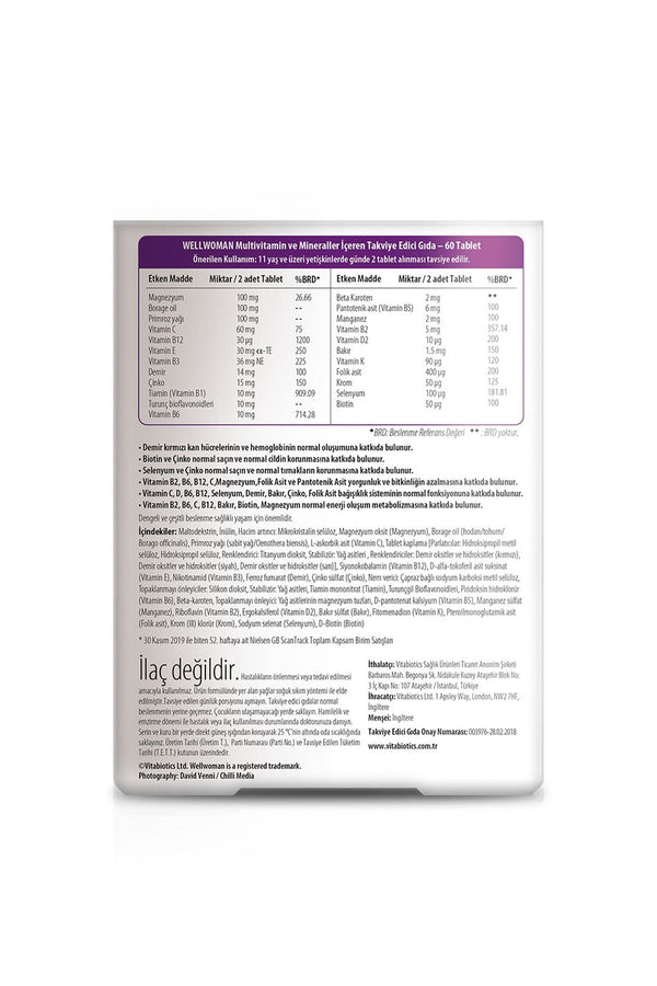 Vitabiotics Wellwoman Original 60 Tablet