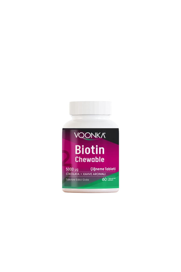 Voonka Biotin Chewable 5000 mcg 60 Çiğneme Tableti