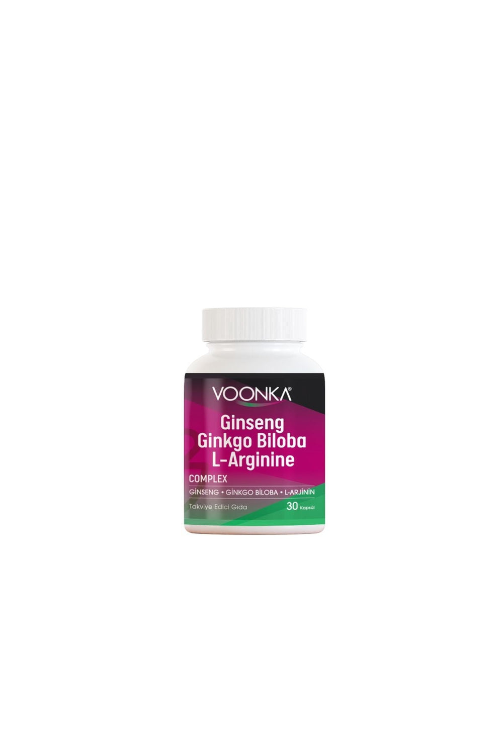 Voonka Ginseng Ginkgo Biloba L-Arginine 30 Kapsül