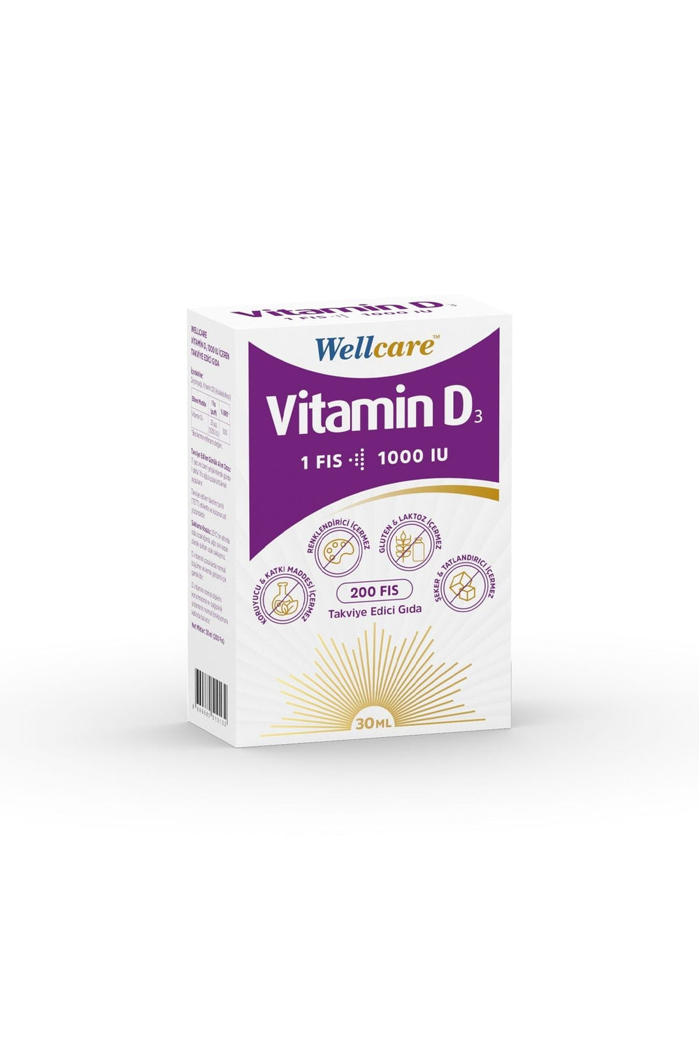 Wellcare Vitamin D3 1000 IU 30 ml