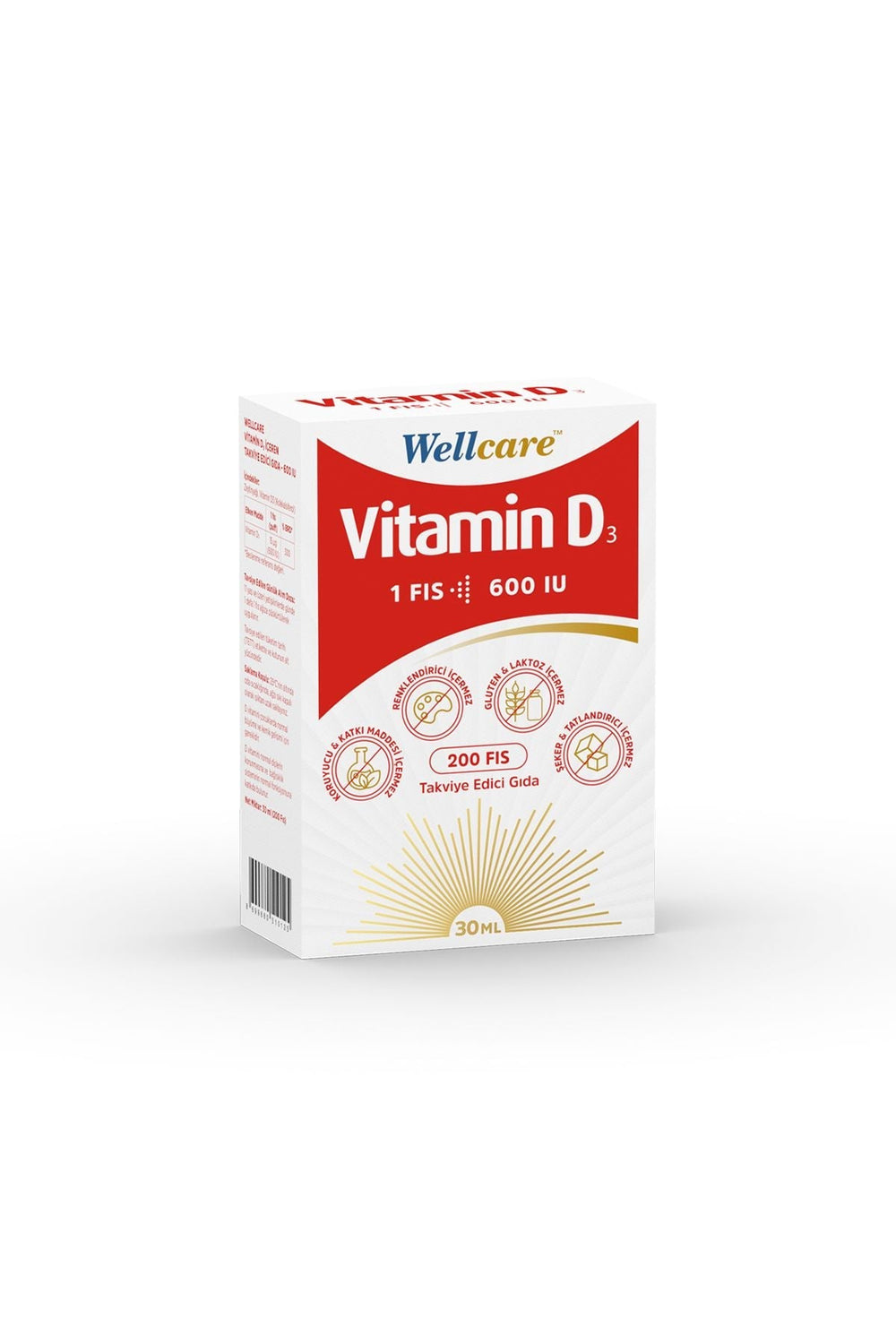 Wellcare Vitamin D3 600 IU 30 ml