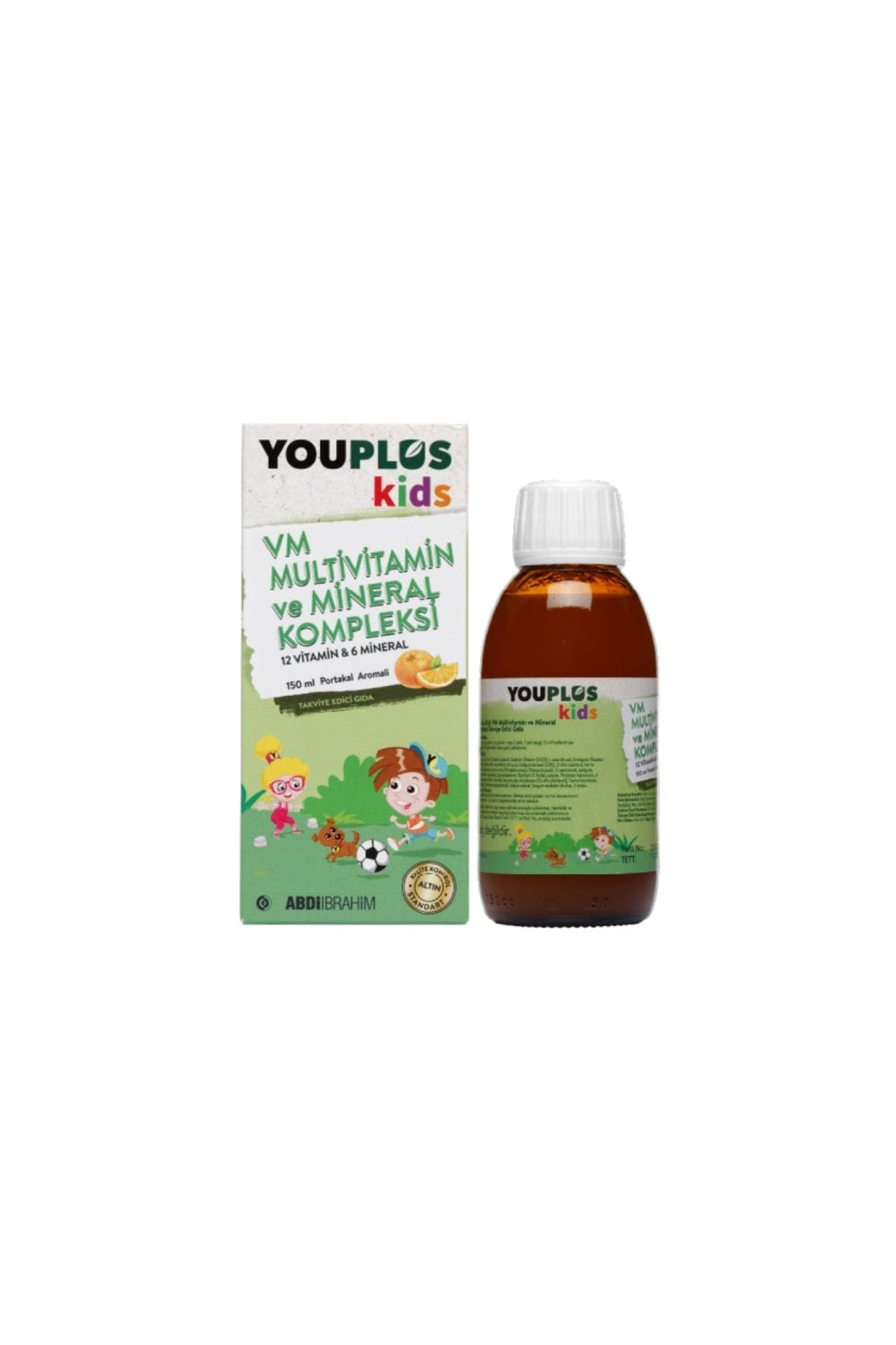Youplus Kids VM Multivitamin ve Mineral Kompleksi Şurup 150 ml