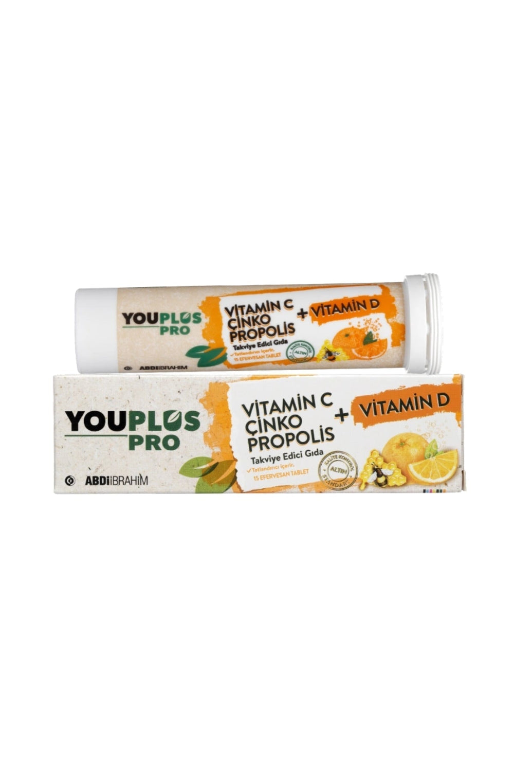 Youplus Pro Vitamin C, D, Çinko & Propolis 15 Efervesan Tablet