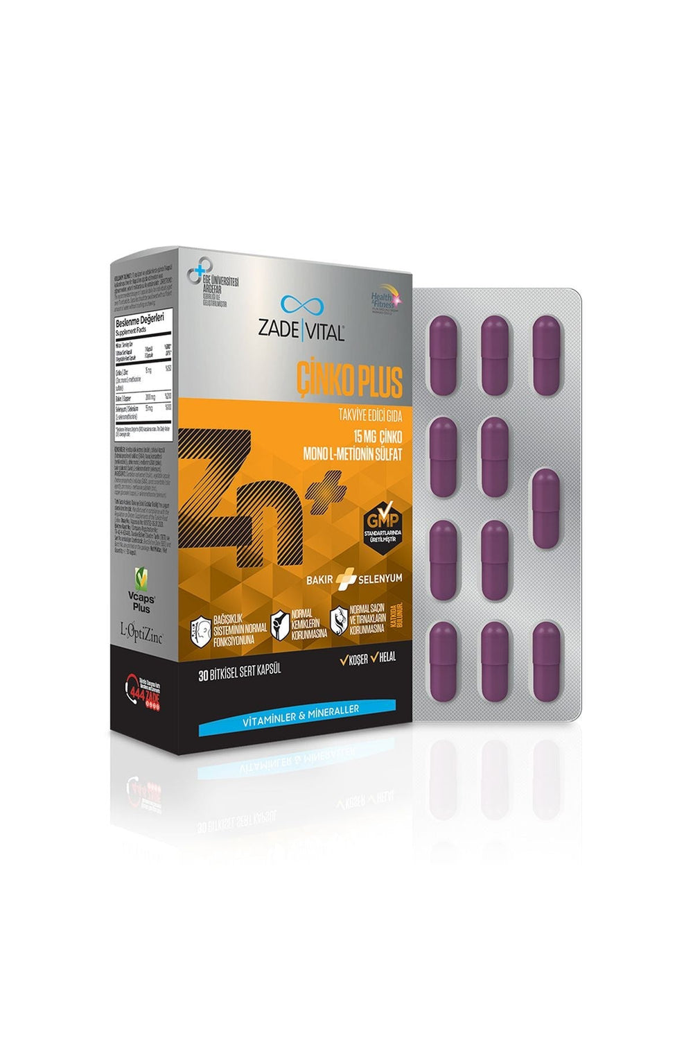 Zade Vital Çinko Plus 30 Kapsül