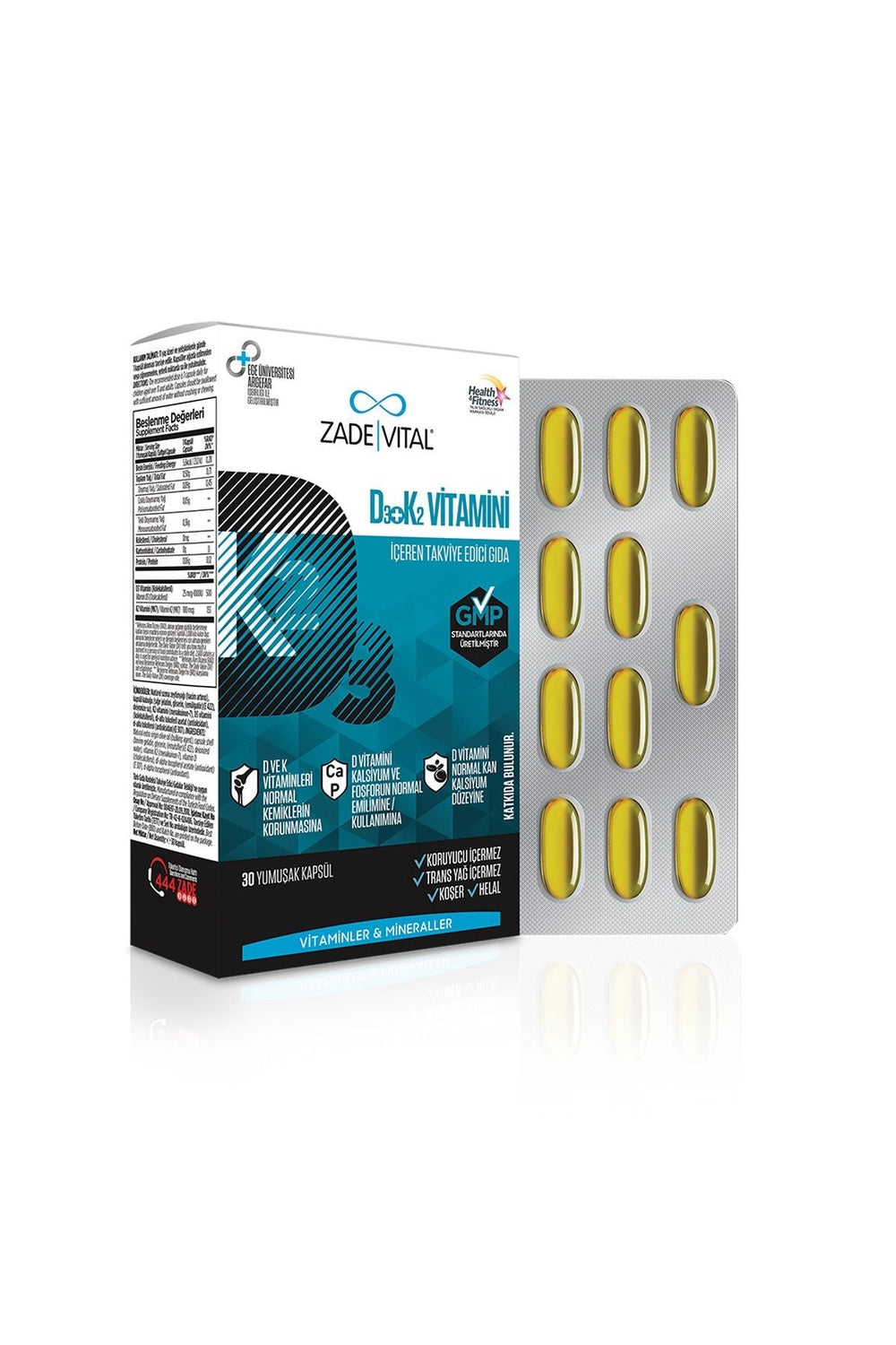 Zade Vital D3 & K2 Vitamini 30 Kapsül
