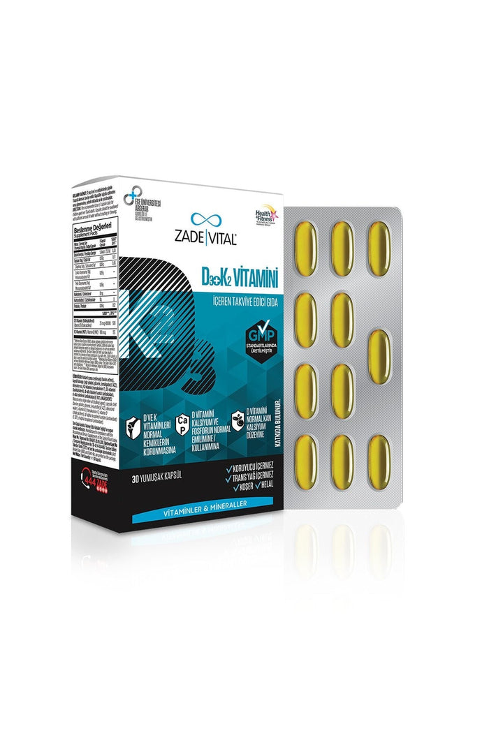 Zade Vital D3 & K2 Vitamini 30 Kapsül