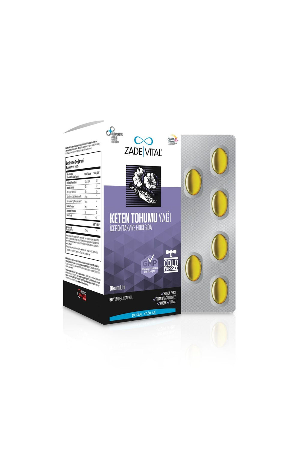Zade Vital Keten Tohumu Yağı 625 mg 60 Kapsül