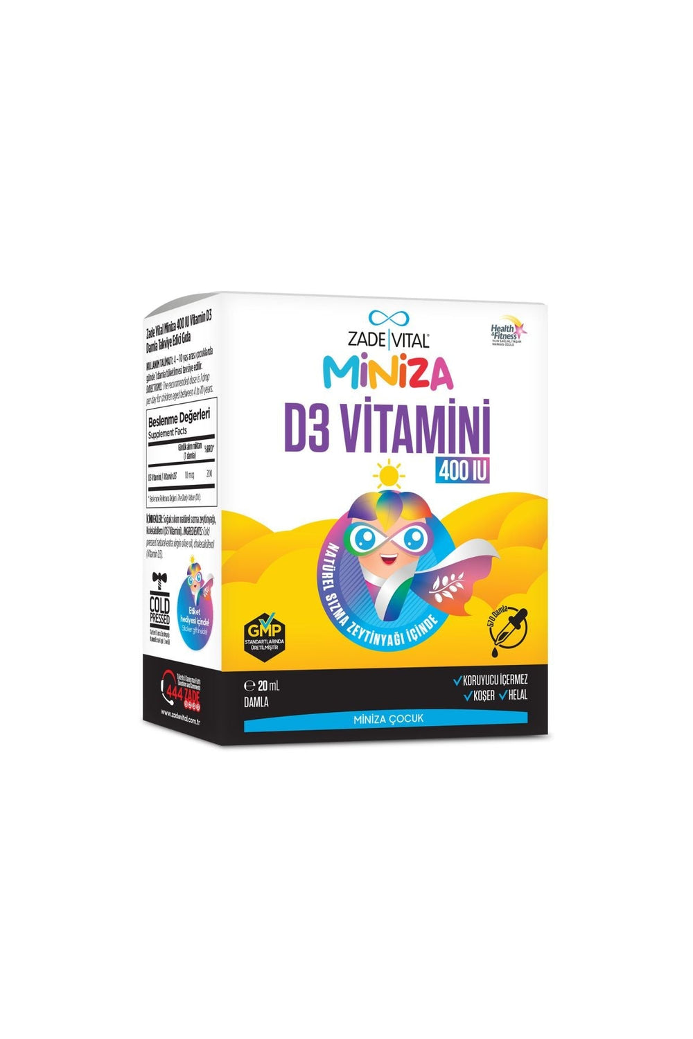 Zade Vital Miniza Vitamin D3 400 IU 20 ml
