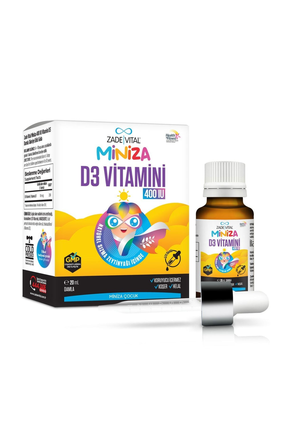 Zade Vital Miniza Vitamin D3 400 IU 20 ml