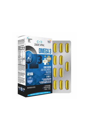 Zade Vital Omega-3 Balık Yağı Genel Destek 45 Kapsül